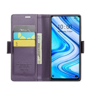 For Xiaomi Redmi Note 9S/Note 9 Pro/Note 9 Pro Max CaseMe 023 Butterfly Buckle Litchi Texture RFID Anti-theft Leather Phone Case(Pearly Purple)