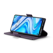 For Xiaomi Redmi Note 9S/Note 9 Pro/Note 9 Pro Max CaseMe 023 Butterfly Buckle Litchi Texture RFID Anti-theft Leather Phone Case(Pearly Purple)