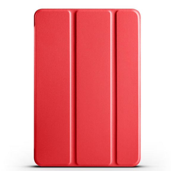 For iPad 9.7 2018 / 2017 / Air 2 / Air 3-folding TPU Horizontal Flip Leather Tablet Case with Holder(Red)