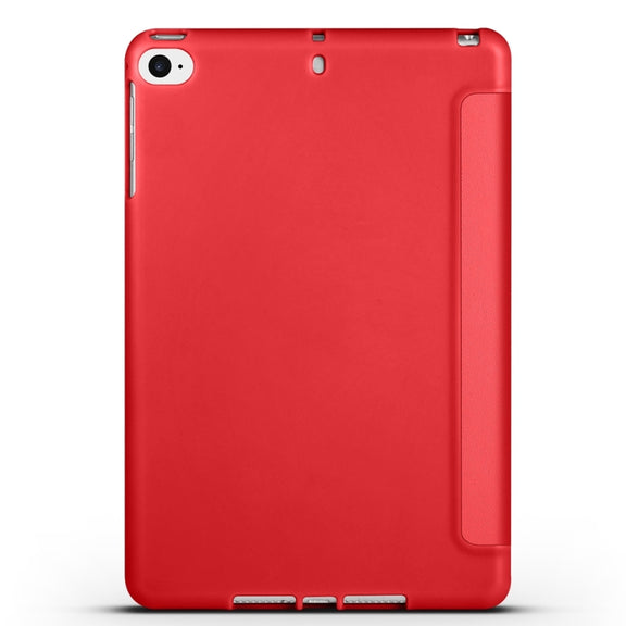 For iPad 9.7 2018 / 2017 / Air 2 / Air 3-folding TPU Horizontal Flip Leather Tablet Case with Holder(Red)