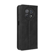 For Huawei Enjoy 60X Magnetic Buckle Retro Texture Leather Phone Case(Black)