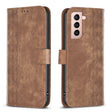 For Samsung Galaxy S21 5G Plaid Embossed Leather Phone Case(Brown) - free shipping - PMC TechLife - Order now!