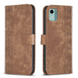 For Nokia C12 Plaid Embossed Leather Phone Case(Brown) - free shipping - PMC TechLife - Order now!