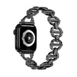 Ladder Buckle Metal Watch Band For Apple Watch 8 41mm(Black) - Watch Bands by PMC TechLife | Online Shopping South Africa | PMC TechLife