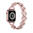 Ladder Buckle Metal Watch Band For Apple Watch 7 41mm(Pink) - Watch Bands by PMC TechLife | Online Shopping South Africa | PMC TechLife