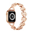 Ladder Buckle Metal Watch Band For Apple Watch 7 41mm(Rose Gold) - Watch Bands by PMC TechLife | Online Shopping South Africa | PMC TechLife