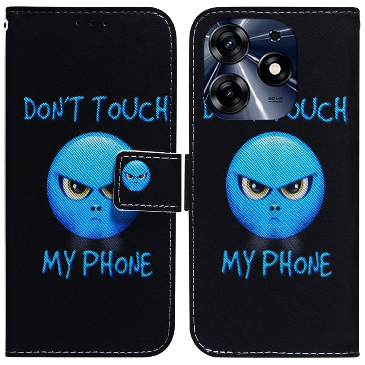 For Tecno Spark 10 Pro Coloured Drawing Flip Leather Phone Case(Anger)