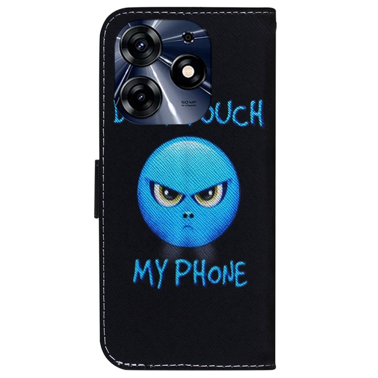 For Tecno Spark 10 Pro Coloured Drawing Flip Leather Phone Case(Anger)