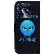 For Tecno Spark 10 Pro Coloured Drawing Flip Leather Phone Case(Anger)