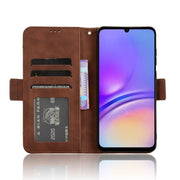 For Samsung Galaxy A05 4G Skin Feel Calf Texture Card Slots Leather Phone Case(Brown)