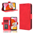 For Samsung Galaxy A15 Skin Feel Calf Texture Card Slots Leather Phone Case(Red) - Galaxy Phone Cases by PMC TechLife | Online Shopping South Africa | PMC TechLife | Buy Now Pay Later Mobicred