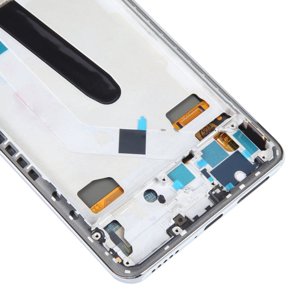 OLED LCD Screen For Xiaomi Poco F3 Digitizer Full Assembly with Frame(Silver)