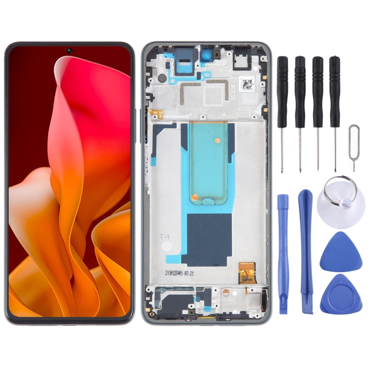 LCD Screen For Xiaomi 11i 5G Digitizer Full Assembly with Frame(Green)