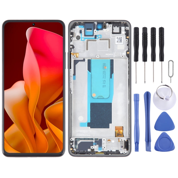 LCD Screen For Xiaomi 11i HyperCharge 5G Digitizer Full Assembly with Frame(Black)