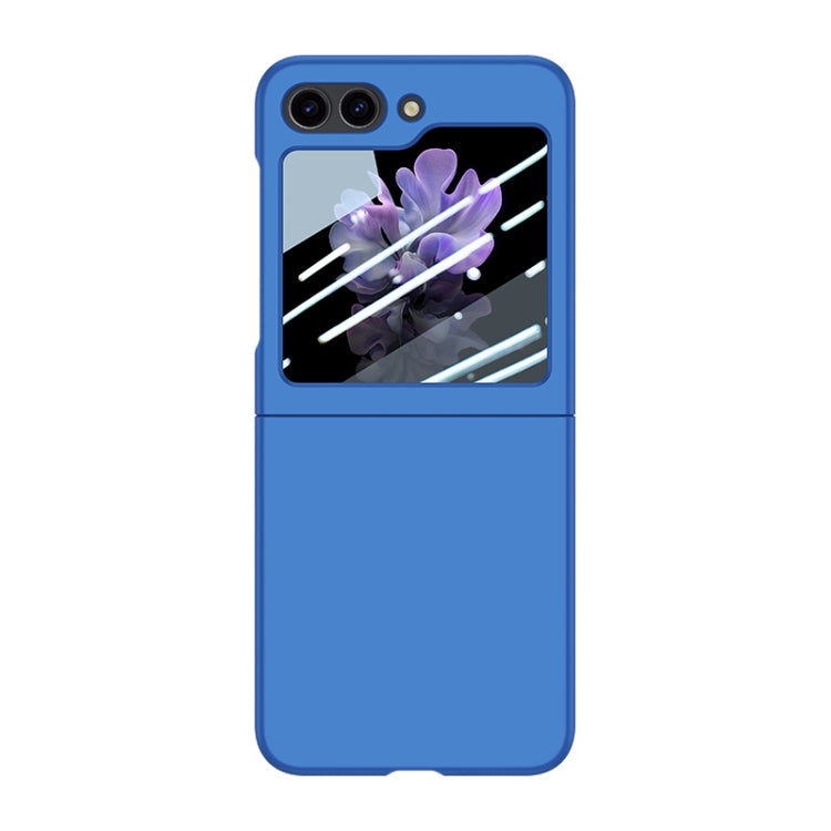 For Samsung Galaxy Z Flip5 Fuel Injection Integrated PC Skin Feel Phone Case(Blue)