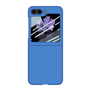 For Samsung Galaxy Z Flip5 Fuel Injection Integrated PC Skin Feel Phone Case(Blue)