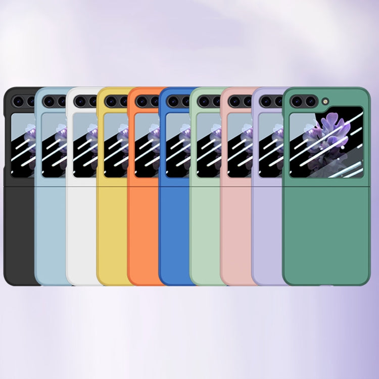 For Samsung Galaxy Z Flip5 Fuel Injection Integrated PC Skin Feel Phone Case(Blue)