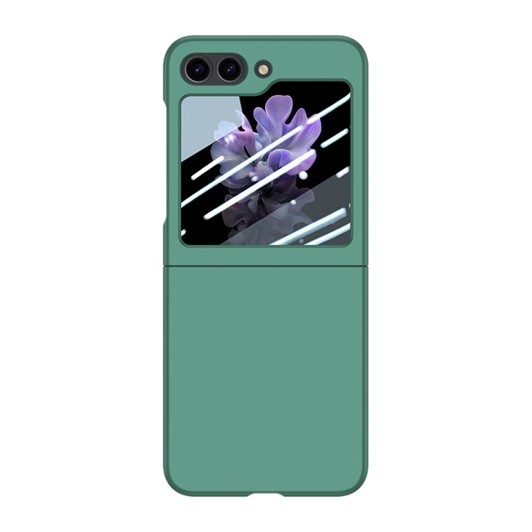 For Samsung Galaxy Z Flip5 Fuel Injection Integrated PC Skin Feel Phone Case(Green)
