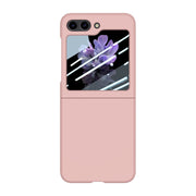 For Samsung Galaxy Z Flip5 Fuel Injection Integrated PC Skin Feel Phone Case(Pink)