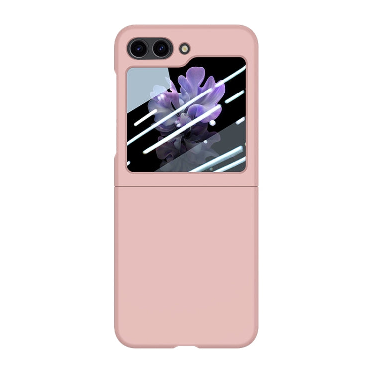 For Samsung Galaxy Z Flip5 Fuel Injection Integrated PC Skin Feel Phone Case(Pink)