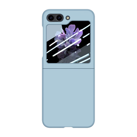 For Samsung Galaxy Z Flip5 Fuel Injection Integrated PC Skin Feel Phone Case(Sky Blue)