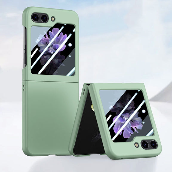 For Samsung Galaxy Z Flip5 Fuel Injection Integrated PC Skin Feel Phone Case(Mint Green)