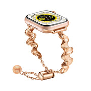 Ribbon Wave Metal Watch Band For Apple Watch 2 42mm(Rose Gold)