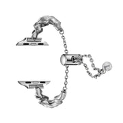 Ribbon Wave Metal Watch Band For Apple Watch 38mm(Silver)