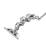 Ribbon Wave Metal Watch Band For Apple Watch 38mm(Silver)