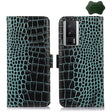 For Xiaomi Redmi K60 / K60 Pro 5G / Poco F5 Pro Crocodile Top Layer Cowhide Leather Phone Case(Green) - Xiaomi Cases by PMC TechLife | Online Shopping South Africa | PMC TechLife