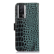 For Xiaomi Redmi K60 / K60 Pro 5G / Poco F5 Pro Crocodile Top Layer Cowhide Leather Phone Case(Green)