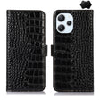 For Xiaomi Redmi 12 Crocodile Top Layer Cowhide Leather Phone Case(Black) - Xiaomi Cases by PMC TechLife | Online Shopping South Africa | PMC TechLife