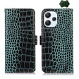 For Xiaomi Redmi 12 Crocodile Top Layer Cowhide Leather Phone Case(Green) - Xiaomi Cases by PMC TechLife | Online Shopping South Africa | PMC TechLife