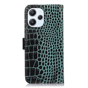 For Xiaomi Redmi 12 Crocodile Top Layer Cowhide Leather Phone Case(Green)