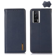For Xiaomi Redmi K60 / K60 Pro / Poco F5 Pro KHAZNEH Nappa Top Layer Cowhide Leather Phone Case(Blue)