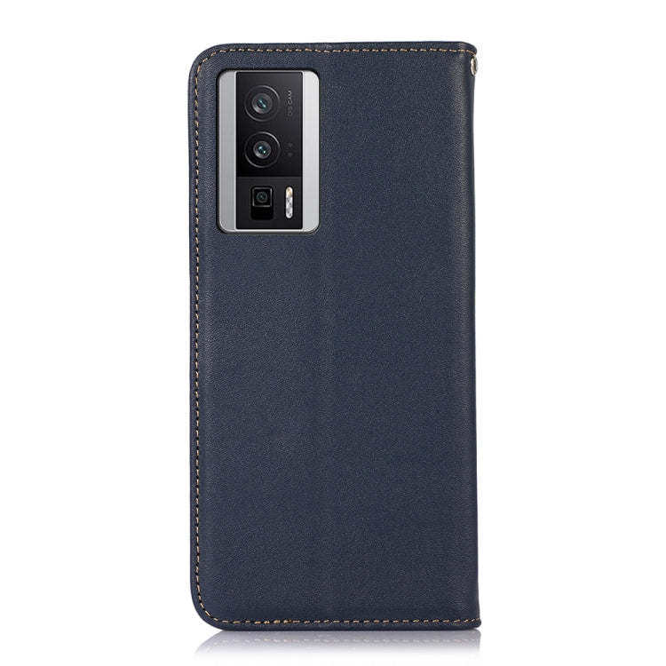 For Xiaomi Redmi K60 / K60 Pro / Poco F5 Pro KHAZNEH Nappa Top Layer Cowhide Leather Phone Case(Blue)