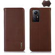 For Xiaomi Redmi Note 12S 4G KHAZNEH Nappa Top Layer Cowhide Leather Phone Case(Brown) - Xiaomi Cases by PMC TechLife | Online Shopping South Africa | PMC TechLife