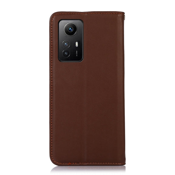 For Xiaomi Redmi Note 12S 4G KHAZNEH Nappa Top Layer Cowhide Leather Phone Case(Brown)