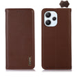 For Xiaomi Redmi 12 KHAZNEH Nappa Top Layer Cowhide Leather Phone Case(Brown) - Xiaomi Cases by PMC TechLife | Online Shopping South Africa | PMC TechLife