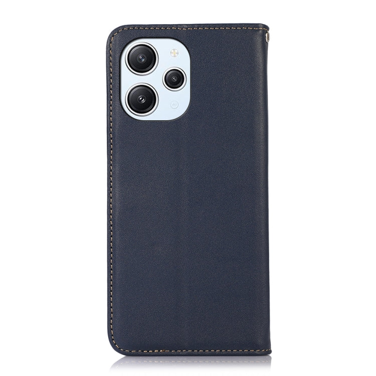 For Xiaomi Redmi 12 KHAZNEH Nappa Top Layer Cowhide Leather Phone Case(Blue)