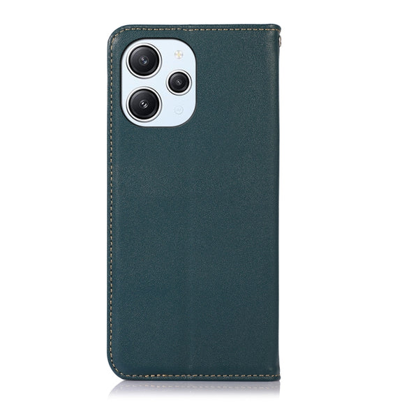 For Xiaomi Redmi 12 KHAZNEH Nappa Top Layer Cowhide Leather Phone Case(Green)
