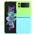 For Samsung Galaxy Z Flip3 5G Liquid TPU Silicone Gradient MagSafe Phone Case(Cyan Blue) - Galaxy Phone Cases by PMC TechLife | Online Shopping South Africa | PMC TechLife