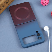 For Samsung Galaxy Z Flip4 Liquid TPU Silicone Gradient MagSafe Phone Case(Blue Purple)