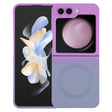 For Samsung Galaxy Z Flip5 Liquid TPU Silicone Gradient MagSafe Phone Case(Purple Grey) - Galaxy Z Flip5 Cases by PMC TechLife | Online Shopping South Africa | PMC TechLife