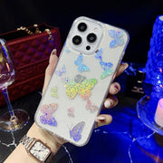For iPhone 11 Little Star Series Glitter Powder TPU Phone Case(Butterflies)