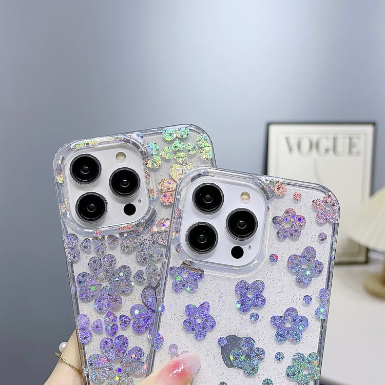 For iPhone 13 Pro Max Little Star Series Glitter Powder TPU Phone Case(Little Rabbit)