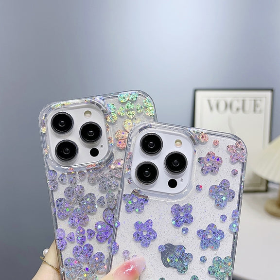 For iPhone 13 Pro Max Little Star Series Glitter Powder TPU Phone Case(Little Rabbit)