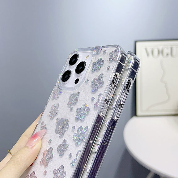 For iPhone 14 Little Star Series Glitter Powder TPU Phone Case(Pentangle)
