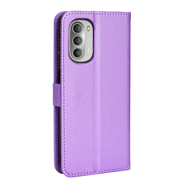 For Motorola Moto G52J 5G Diamond Texture Leather Phone Case(Purple)