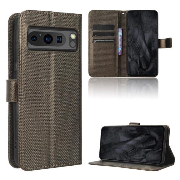 For Google Pixel 8 Pro Diamond Texture Leather Phone Case(Brown)